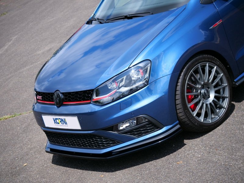Maxton Front Ansatz für v.1 VW Polo 6R GTI FACELIFT schwarz Hochglanz VW-PO-5F-GTI-FD1-G